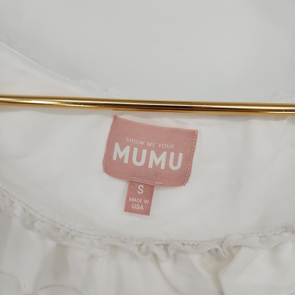 Show Me Your MuMu White Ruffle One-Shoulder Mini Dress - Picture 4 of 10